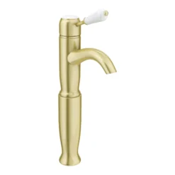 Lancaster Traditional Brushed Brass Tall Mono Basin Mixer -Ideal Standard Store lbb8td2