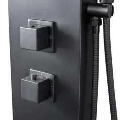 Milan Shower Tower Panel - Matt Black (Thermostatic) 13 Milan Shower Tower Panel - Matt Black (Thermostatic) -Ideal Standard Store mb3bsp d4