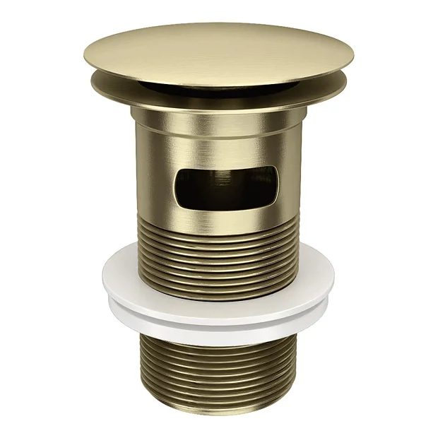 Arezzo Brushed Brass Slotted Click Clack Basin Waste 3 Arezzo Brushed Brass Slotted Click Clack Basin Waste