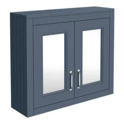 Chatsworth 690mm Blue 2-Door Mirror Cabinet