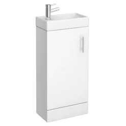 Milan Minimalist Compact Floor Standing Vanity Unit + Knedlington Close Coupled Toilet -Ideal Standard Store mcfsvkcct n d1