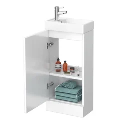 Milan Minimalist Compact Floor Standing Vanity Unit + Knedlington Close Coupled Toilet -Ideal Standard Store mcfsvkcct n d2