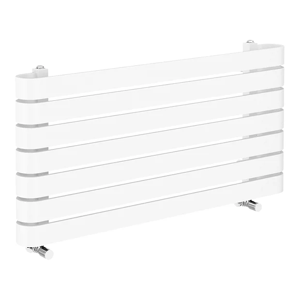 Milan Curved White 1000 X 500 Horizontal Designer Flat Panel Heated Towel Rail 3 Milan Curved White 1000 X 500 Horizontal Designer Flat Panel Heated Towel Rail