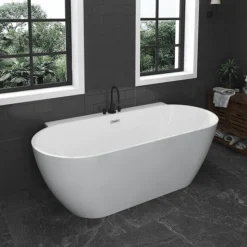 Mileto 1700 X 800 Curved Back To Wall Modern Bath With Chrome Waste -Ideal Standard Store mfb61c l
