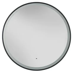 Heritage Newick Black 590mm Illuminated Circular Mirror With Demister Pad -Ideal Standard Store mnebl590 d1