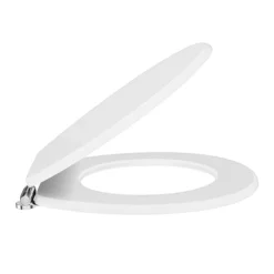 Toreno High Gloss White MDF Bottom Fixing Soft Close Toilet Seat With Chrome Hinges -Ideal Standard Store msc020 detail1