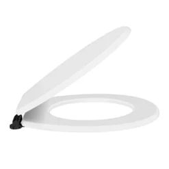 Toreno High Gloss White MDF Bottom Fixing Toilet Seat Matt Black Hinges 8 Toreno High Gloss White MDF Bottom Fixing Toilet Seat Matt Black Hinges -Ideal Standard Store msc020nmb d1
