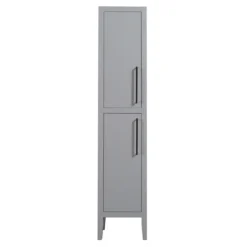 Montrose Dove Grey Tall Storage Unit With Matt Black Handles -Ideal Standard Store mtumgmb d1