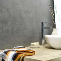 Orion Concrete Beton Waterproof Wall Tile Shower Panels - 375 X 650mm -Ideal Standard Store orwt031 l