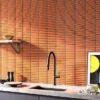 Otsu Concave Kit-Kat Mosaic Tile Sheet Gloss Barn Red - 295 X 295mm -Ideal Standard Store otkkgbr d2