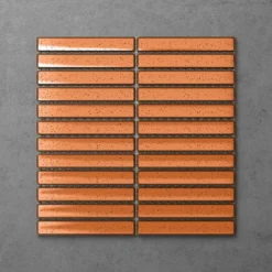 Otsu Concave Kit-Kat Mosaic Tile Sheet Gloss Barn Red - 295 X 295mm -Ideal Standard Store otkkgbr lrg2