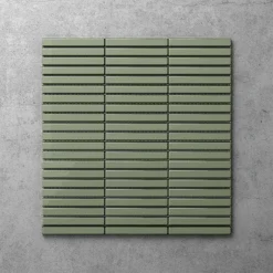 Otsu Mini Kit-Kat Mosaic Tile Sheet Gloss Fjord Green - 290 X 280mm -Ideal Standard Store otmkkfgr lrg2