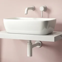 Arezzo Round Matt White Modern Basin Bottle Trap -Ideal Standard Store rdtrpwht d1