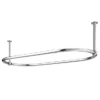 Chatsworth Traditional 1500 X 700mm Chrome Oval Shower Curtain Rail -Ideal Standard Store rg007 d1