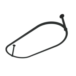 Chatsworth Traditional 1500 X 700mm Matt Black Oval Shower Curtain Rail