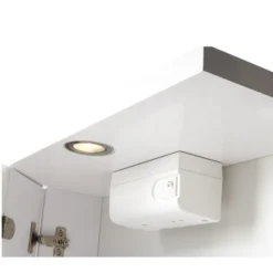 Croydex Shire 2 Door Mirror Cabinet With Light & Shaver Socket - White -Ideal Standard Store shiremirrorcabverylargealt