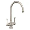 Rangemaster Estuary Brushed Nickel Dual Lever Kitchen Tap -Ideal Standard Store tes1bf nl