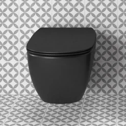 Ideal Standard Tesi Silk Black AquaBlade Wall Hung WC + Soft Close Seat 11 Ideal Standard Tesi Silk Black AquaBlade Wall Hung WC + Soft Close Seat -Ideal Standard Store tessbwhsc d2