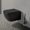 Ideal Standard Tesi Silk Black AquaBlade Wall Hung WC + Soft Close Seat -Ideal Standard Store tessbwhsc d6