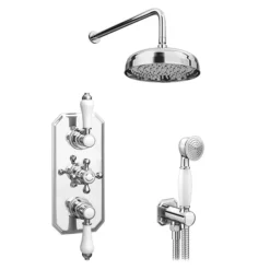 Trafalgar Traditional Triple Thermostatic Shower Package With Head + Handset -Ideal Standard Store tradpk01 detail1