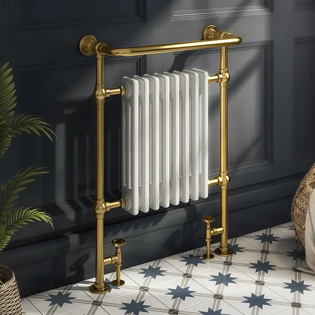 Chatsworth Savoy Brushed Gold Traditional Heated Towel Rail Radiator 3 Chatsworth Savoy Brushed Gold Traditional Heated Towel Rail Radiator - Image 2
