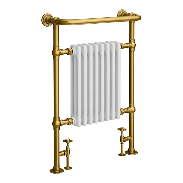 Chatsworth Savoy Brushed Gold Traditional Heated Towel Rail Radiator 4 Chatsworth Savoy Brushed Gold Traditional Heated Towel Rail Radiator - Image 3