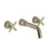 Heritage Salcombe 3 Taphole Wall Mounted Basin Mixer - Brushed Brass -Ideal Standard Store tsacbb10