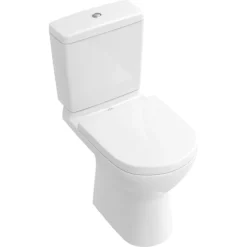 Villeroy & Boch Villeroy And Boch O.novo Close Coupled Toilet (Side/Rear Entry Water Inlet) + Soft Close Seat -Ideal Standard Store vbonsisc d4