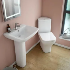 Venice Modern Corner Toilet + Soft Close Seat -Ideal Standard Store venicemoderncornertoiletwithsoftcloseseatdetail1