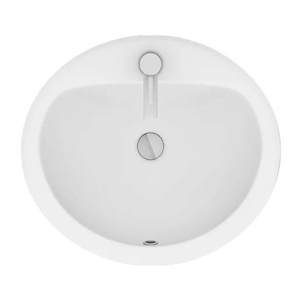 Rio Oval Inset Basin 1TH - 520 X 460mm 3 Rio Oval Inset Basin 1TH - 520 X 460mm