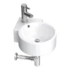 Othello Round Wall Hung Corner Basin 1TH - 310 X 440mm -Ideal Standard Store ves035 n d2