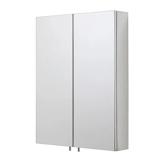 Croydex Anton Double Door Stainless Steel Mirrored Bathroom Cabinet 5 Croydex Anton Double Door Stainless Steel Mirrored Bathroom Cabinet - Image 3