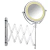 Wenko - Brolo LED Telescopic Wall Mirror - 3x Magnification - Chrome -Ideal Standard Store wenkobrololedtelescopicwallmountedcosmeticshavingmirrorchrome3656380100l