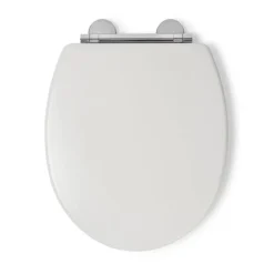 Croydex Lugano White Flexi-Fix Toilet Seat With Soft Close And Quick Release -Ideal Standard Store wl601022h d3
