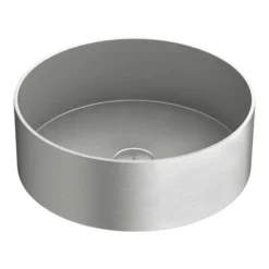 Arezzo Brushed Nickel 360mm Round Stainless Steel Counter Top Basin + Waste -Ideal Standard Store z360bn d4